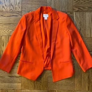 Club Monaco Orange Open Front Blazer